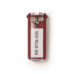 Durable Menovky na kľúče KEY CLIP červené 6ks