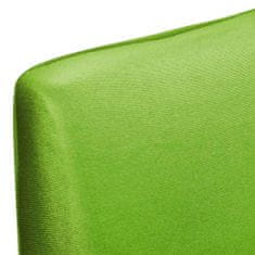 Vidaxl Rovný naťahovací návlek na stoličku, 6 ks, zelený