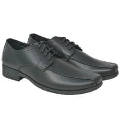 Vidaxl Pánske šnurovacie topánky, čierne, veľkosť 40, PU koža