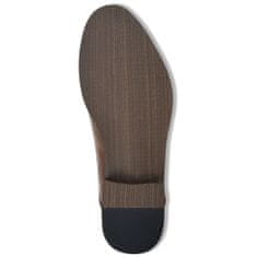 Vidaxl Pánske šnurovacie členkové topánky, hnedé, veľkosť 44, PU koža
