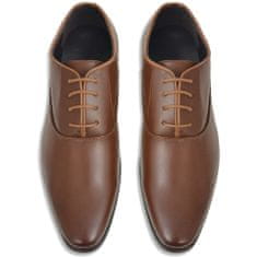 Vidaxl Pánske formálne šnurovacie topánky, hnedé, veľkosť 45, PU koža