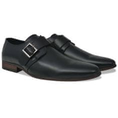 Vidaxl Pánske topánky s prackou, čierne, veľkosť 44, PU koža