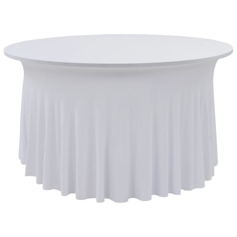 Vidaxl Naťahovacie obrusy na stôl so závesom 2 ks biele 180x74 cm