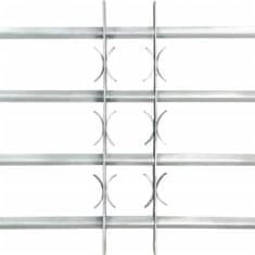 Vidaxl Nastaviteľná bezpečnostná okenná mreža so 4 priečkami 500-650 mm