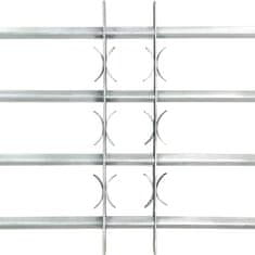 Vidaxl Nastaviteľná bezpečnostná okenná mreža so 4 priečkami 1000-1500 mm