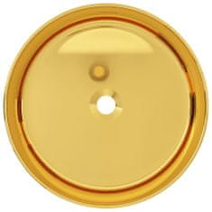 Petromila vidaXL Umývadlo 40x15 cm keramické zlaté