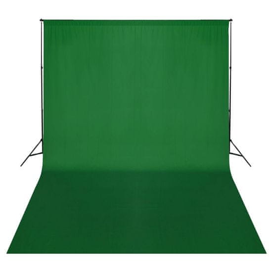 Vidaxl Systém na zavesenie fotopozadia 500 x 300 cm, zelené