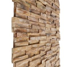 Vidaxl Nástenné 3D obkladové panely z teakového dreva, 10 ks, 1 m2