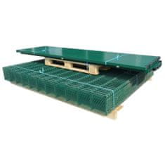 Vidaxl 2D Plotové panely a stĺpiky 2008x1830 mm 4 m zelené
