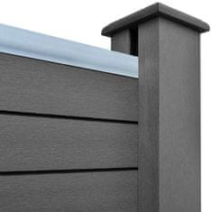 Vidaxl Záhradné plotové panely 4 ks, WPC 715 cm, sivé