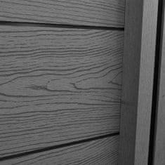Vidaxl Záhradné plotové panely 4 ks, WPC 715 cm, sivé
