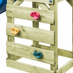 Vidaxl Detské ihrisko+rebrík, šmýkačka, hojdačka 300x197x218 cm, drevo