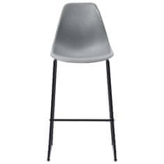 Vidaxl Barové stoličky 2 ks, sivé, plast