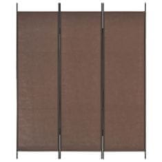 Vidaxl 3-panelový paraván hnedý 150x180 cm