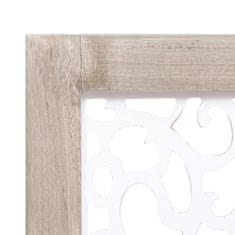 Vidaxl 3-panelový paraván biely 105x165 cm masívne drevo