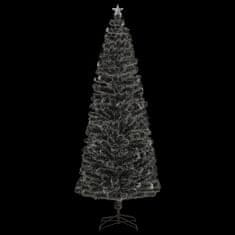 Vidaxl Umelý vianočný stromček, podstavec a LED 240 cm, optické vlákno