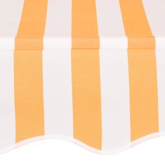 Vidaxl Ručne zaťahovacia markíza 300 cm, oranžovo biele pásiky