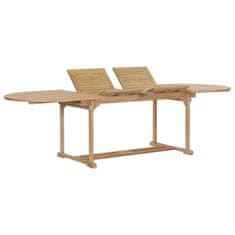 Vidaxl Skladací záhradný stôl, 180-280x100x75 cm, masívne teakové drevo