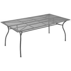 Vidaxl Záhradný stôl, antracitový 170x89,5x72,5 cm, oceľová sieťovina