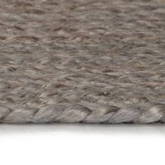 Petromila vidaXL Ručne vyrobený koberec sivý 240 cm jutový okrúhly