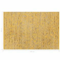 Vidaxl Ručne vyrobený jutový koberec žltý a prírodný 80x160 cm