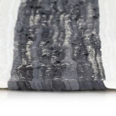 Vidaxl Ručne tkaný koberec Chindi antracitovo-biely 200x290 cm bavlnený