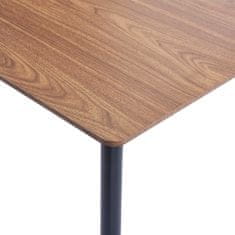 Vidaxl Jedálenský stôl, hnedý 140x70x75 cm, MDF
