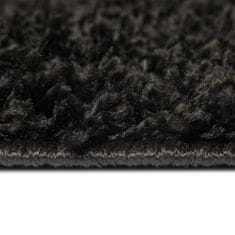 Vidaxl Chlpatý koberec, 160x230 cm, čierny