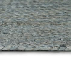 Vidaxl Ručne vyrobený koberec olivovo-zelený 240 cm jutový okrúhly