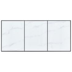 Vidaxl Jedálenský stôl, biely 180x90x75 cm, tvrdené sklo