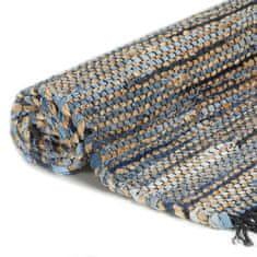 Vidaxl Ručne tkaný koberec Chindi, denim a juta 80x160 cm, rôzne farby