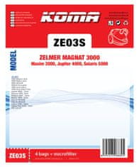 KOMA ZE03S - Vrecká do vysávača Zelmer Magnat 3000, Jupiter, Solaris textilné, 4ks