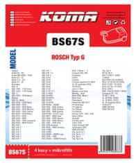 KOMA BS67S - Sada 12 ks vreciek do vysávača Bosch Typ G