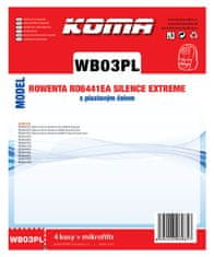 KOMA WB03PL - Vrecka do vysávača ROWENTA RO6441 Silence Force EXTREME, 4ks