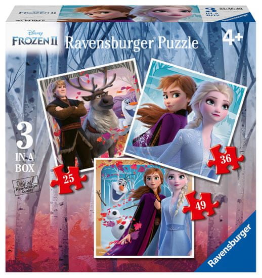 Ravensburger Puzzle 030330 Disney Ľadové kráľovstvo 2, 3 v 1