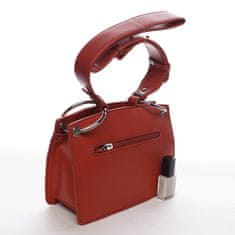 David Jones Menšia moderná koženková kabelka Mia La, červená