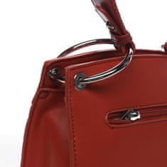 David Jones Menšia moderná koženková kabelka Mia La, červená