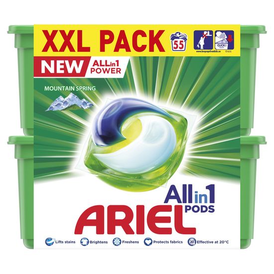 Ariel All-in-1 Mountain Spring Kapsule na pranie 55 ks