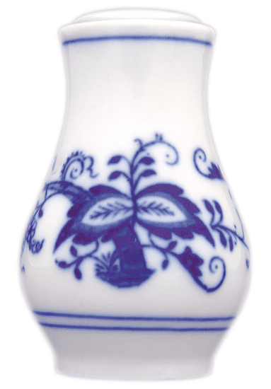 ČESKÝ PORCELÁN Korenička sypacia s nápisom korenie 7,5 cm, dekor cibulák