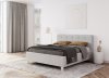 Manželská posteľ MONICA, 180x200 cm s úložným priestorom, svetlo sivá, 180x200