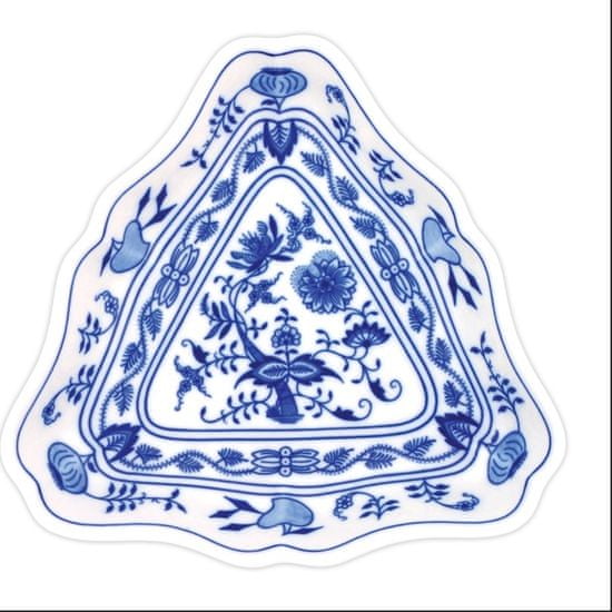 ČESKÝ PORCELÁN Misa šalátová trojhranná 19,5 cm, dekor cibulák