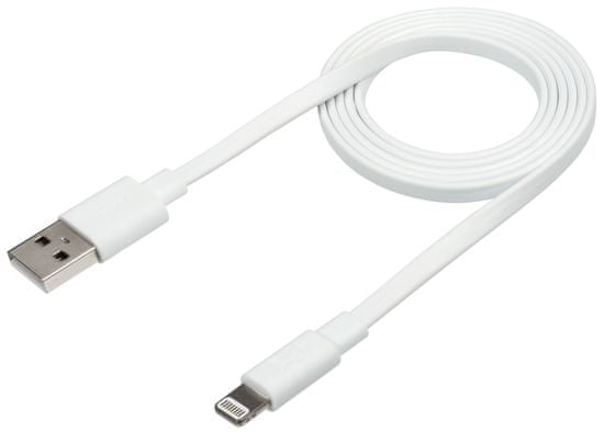 Xtorm Flat USB to Lightning Cable (3 m) CF040, biely
