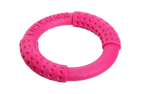 KIWI WALKER Hádzací a plávací kruh z TPR peny, ružová, 18 cm