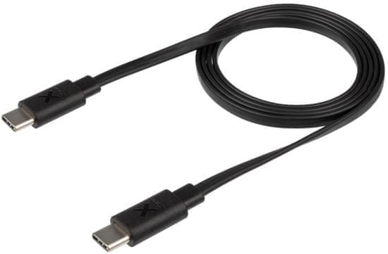 Xtorm Flat USB-C PD Cable (1 m) CF071, čierny