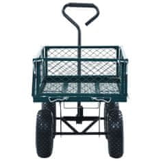Vidaxl Záhradný ručný vozík zelený 250 kg