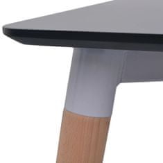 Vidaxl 5-dielny set jedálenského stola a stoličiek, čierny