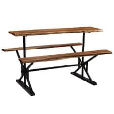 Vidaxl Barový stôl s lavicami 180x50x107 cm masívne akáciové drevo