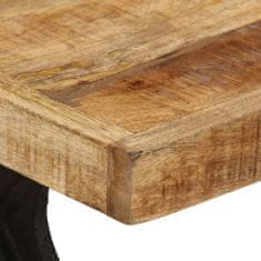 Vidaxl Jedálenská lavička z mangového dreva a liatiny 160x45x45 cm