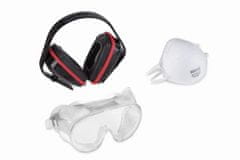 Kreator KRTS60001 - Ochranná sada (slúchadlá, okuliare, respirátor)