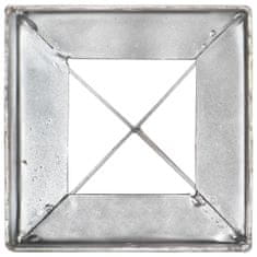 Vidaxl Kotviace hroty 6 ks, strieborné 10x10x76 cm, pozinkovaná oceľ